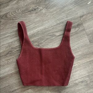 Aritzia babaton sculpt knit cropped tank
